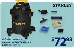 Walmart Stanley 6-Gallon wet/dry vacuum with accessories offer