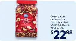 Walmart Great Value deluxe nuts offer