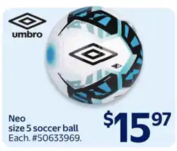 Walmart Neo size 5 soccer ball offer