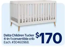 Walmart Delta Children Tucker 4-in-1 convertible crib offer