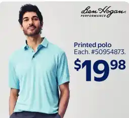 Walmart Ben Hogan Printed polo offer