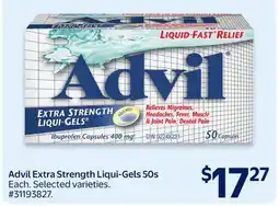 Walmart Advil Extra Strength Liqui-Gels 50s offer