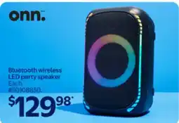 Walmart Onn . Bluetooth wireless LED party speaker offer