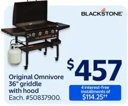 Walmart Original Omnivore 36 griddle with hood offer