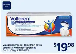 Walmart Voltaren Emulgel Joint Pain extra strength with easy-open cap offer