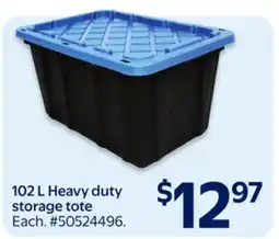 Walmart 102 L Heavy duty storage tote offer