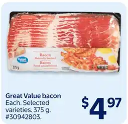 Walmart Great Value bacon offer