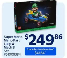 Walmart Super Mario Mario Kart Luigi & Mach 8 offer