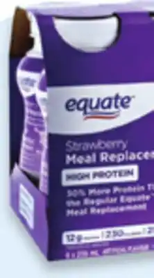 Walmart Equate high protein meal replacement shakes offer
