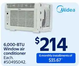 Walmart Midea 6,000-BTU Window air conditioner offer