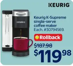 Walmart Keurig K-Supreme single-serve coffee maker offer