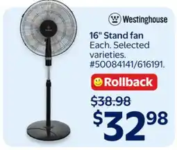 Walmart 16 Stand fan offer