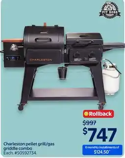Walmart Charleston pellet grill/gas griddle combo offer