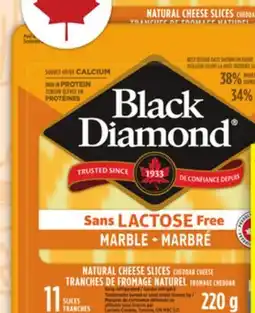 Food Basics BLACK DIAMOND LACTOSE FREE CHEESE SLICES offer