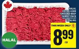 Food Basics HALAL EXTRA LEAN GROUND BEEF FAMILY PACK offer
