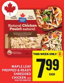 Food Basics MAPLE LEAF PREPPED & READY SHREDDED CHICKEN offer