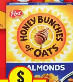 Food Basics POST HONEY BUNCHES OF OATS CEREAL 340 G, SUGAR-CRISP 365 G offer