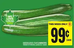 Food Basics SEEDLESS CUCUMBERS offer