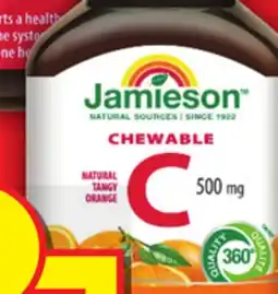 Food Basics JAMIESON CHEWABLE C, D3 OR GENTLE IRON offer