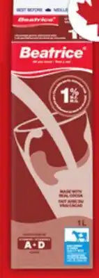 Food Basics BEATRICE CHOCOLATE MILK offer