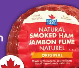 Food Basics SCHNEIDERS OR MAPLE LEAF SMOKED BONELESS HALF HAM offer