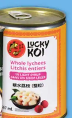 Food Basics AROY-D COCONUT MILK 400 ML, LUCKY KOI LYCHEES 467 ML offer