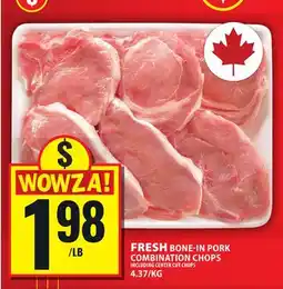 Food Basics FRESH BONE-IN PORK COMBINATION CHOPS offer