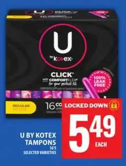 Food Basics U BY KOTEX TAMPONS offer