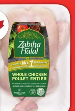 Food Basics FRESH FROM THE FARM OR ZABIHA HALAL WHOLE CHICKEN offer