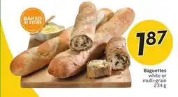 Sobeys Baguettes offer