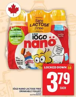 Food Basics IÖGO NANO LACTOSE FREE DRINKABLE YOGURT offer