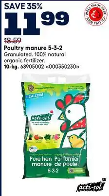 RONA Acti-sol Poultry manure 5-3-2 offer