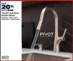 RONA Pfister Ceylon pull-down kitchen faucet Stainless steel finish offer