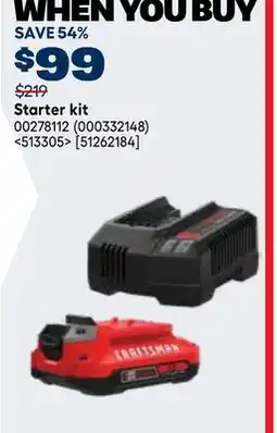 RONA CRAFTSMAN Starter kit offer