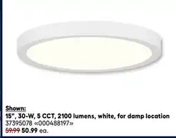 RONA 15, 30-W, 5 CCT, 2100 lumens, white, for damp location offer