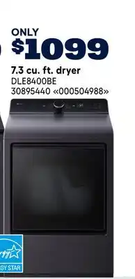 RONA 7.3 cu. ft. dryer offer
