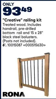 RONA Creative railing kit offer