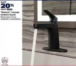 RONA Matlock 1-handle lavatory faucet offer
