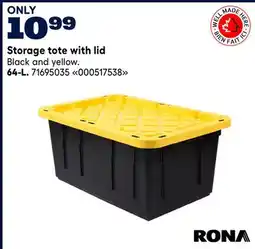 RONA Storage tote with lid offer