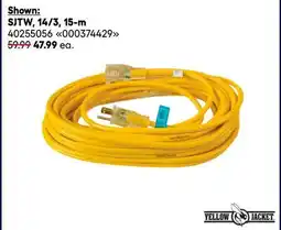RONA All YELLOW JACKET extension cords SJTW, 14/3, 15-m offer