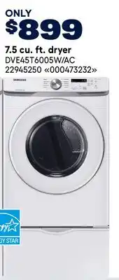RONA SAMSUNG 7.5 cu. ft. dryer offer