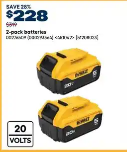 RONA DEWALT 2-pack batteries offer