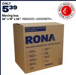 RONA Moving box 24 x 18 x 24 offer