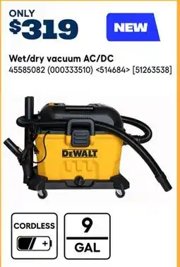 RONA DeWALT Wet/Dry vacuum AC/DC offer