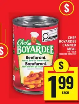Food Basics CHEF BOYARDEE CANNED MEAL offer