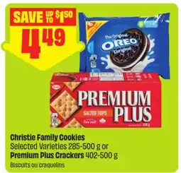 FreshCo Christie Family Cookies Selected Varieties 285-500 g or Premium Plus Crackers 402-500 g offer