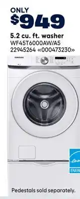 RONA Samsung 5.2 cu. ft. washer offer