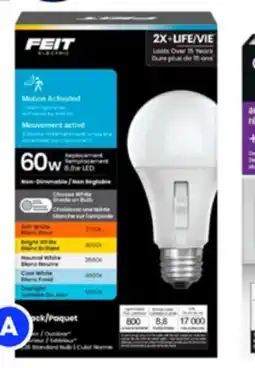 RONA FEIT A19, 8.8-W, non-dimmable, 5 CCT bulbs offer