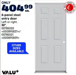 RONA 6-panel steel entry door offer