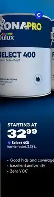 RONA Select 400 Interior paint offer